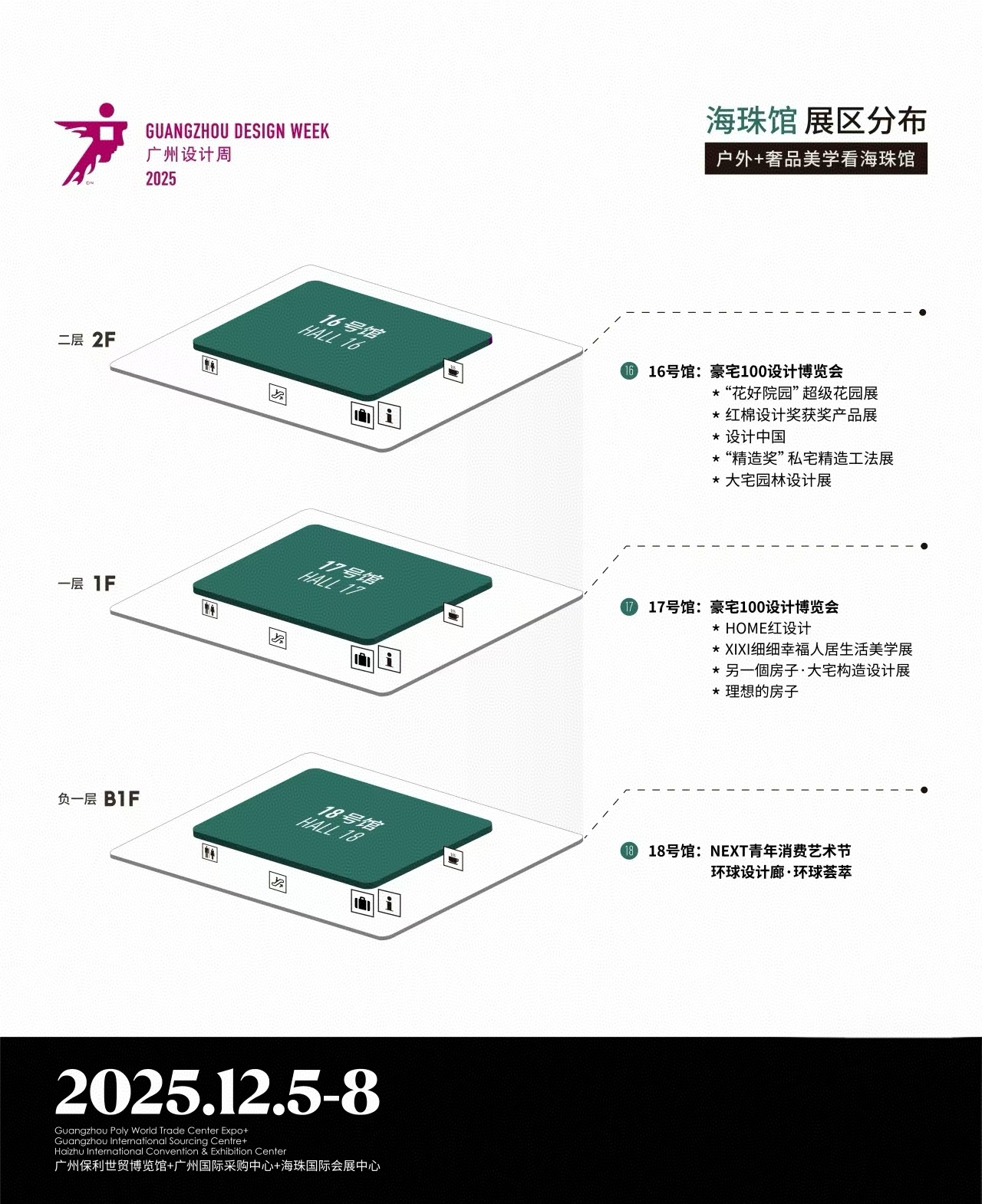 ​2025广州设计周主办方官宣「5G20特别企划」展馆布局：户外+奢品美学看海珠